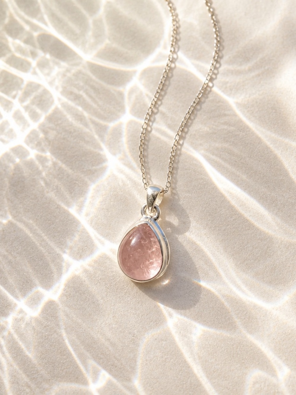 NEW! Morganite & 925 Sterling Necklace